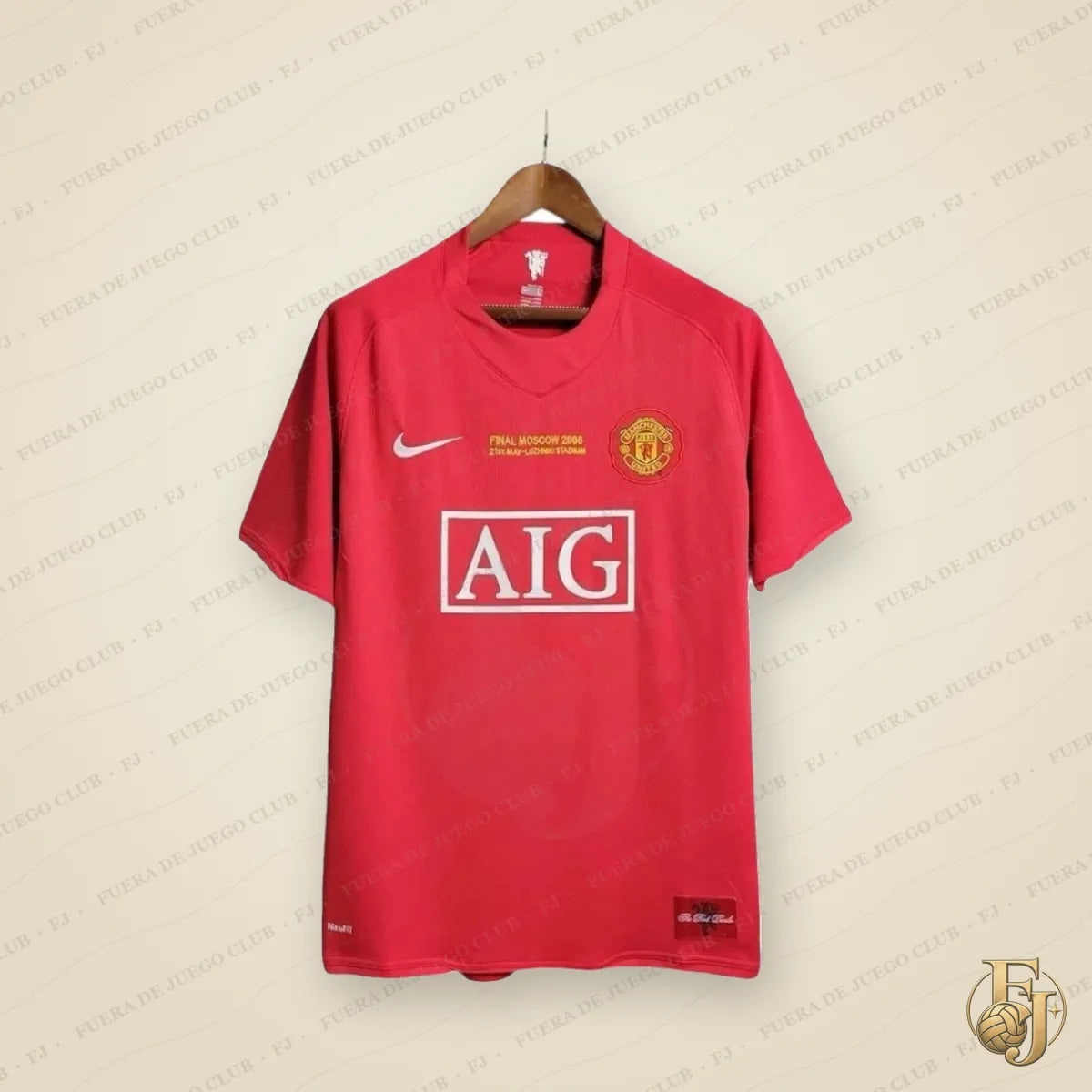 Camiseta Manchester United Retro 2008 - Fuera de Juego Club